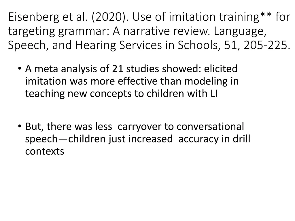 eisenberg et al 2020 use of imitation training