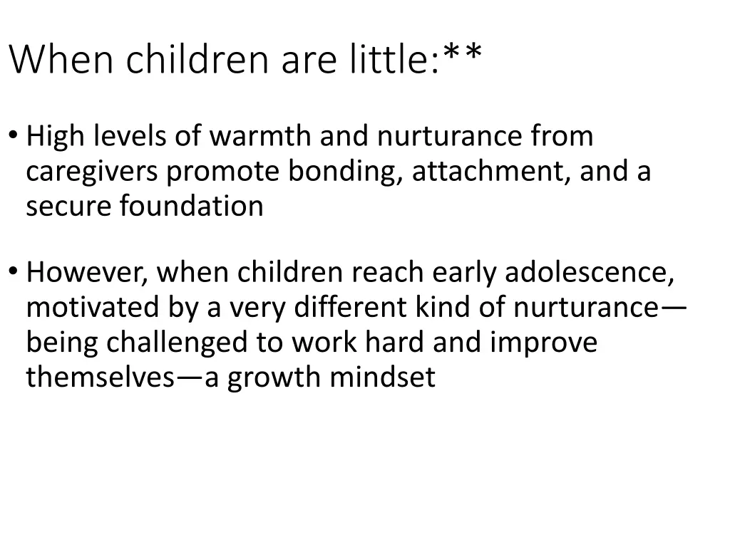 when children are little