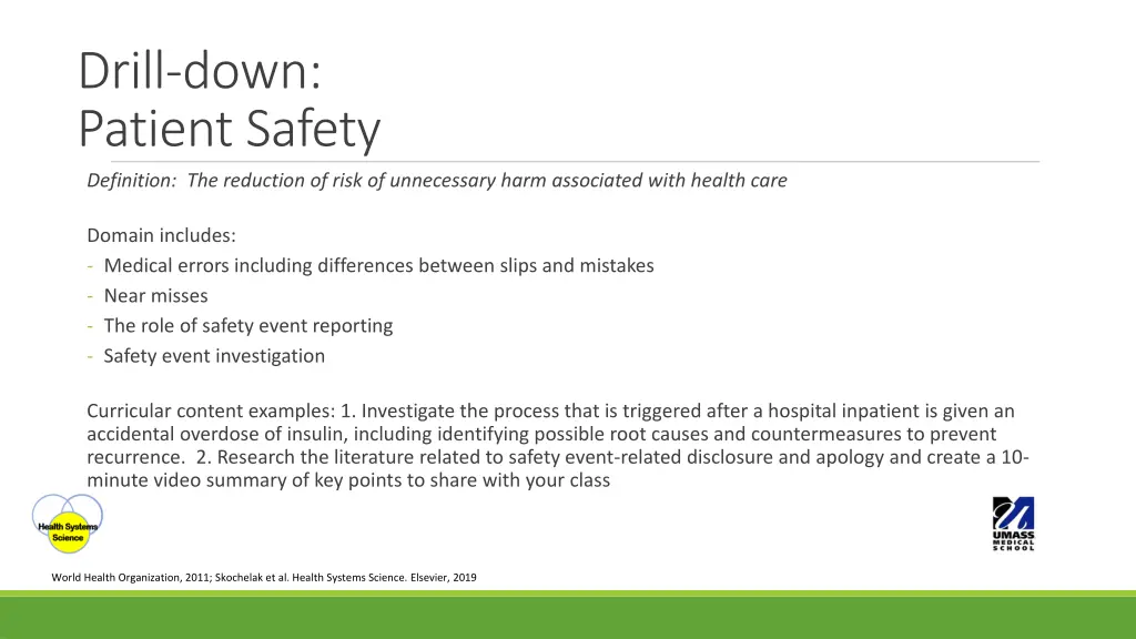 drill down patient safety definition