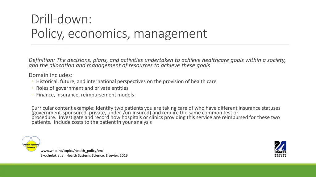 drill down policy economics management