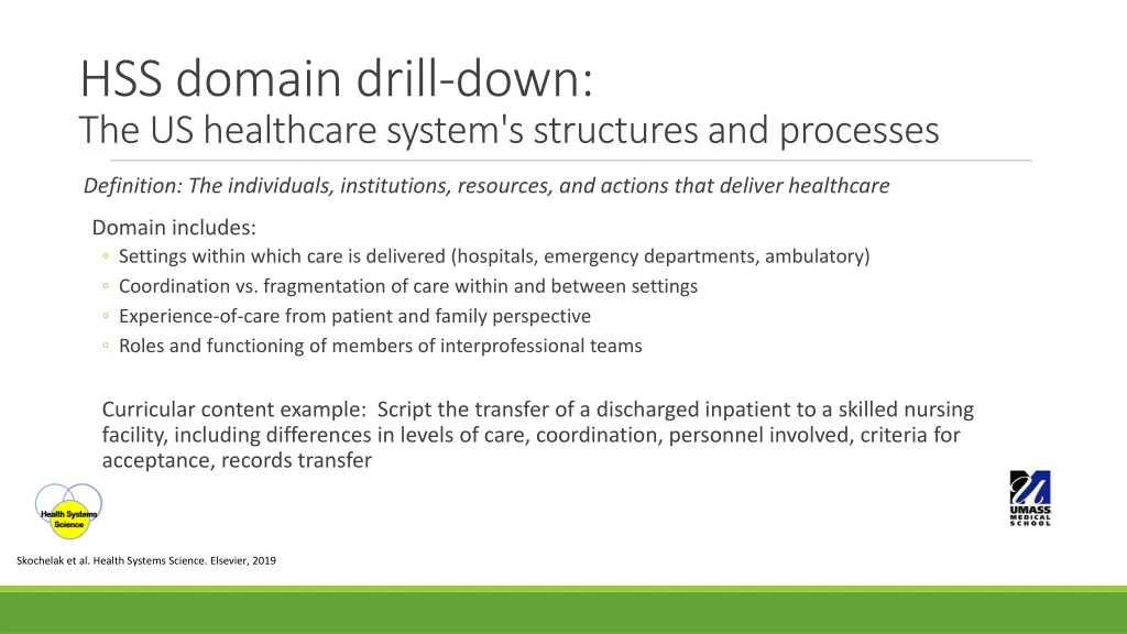 hss domain drill down the us healthcare system