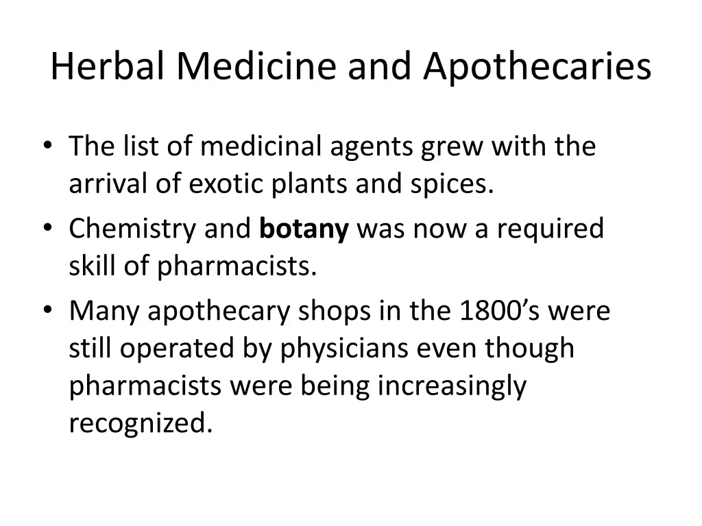 herbal medicine and apothecaries