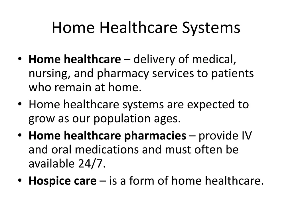 home healthcare systems