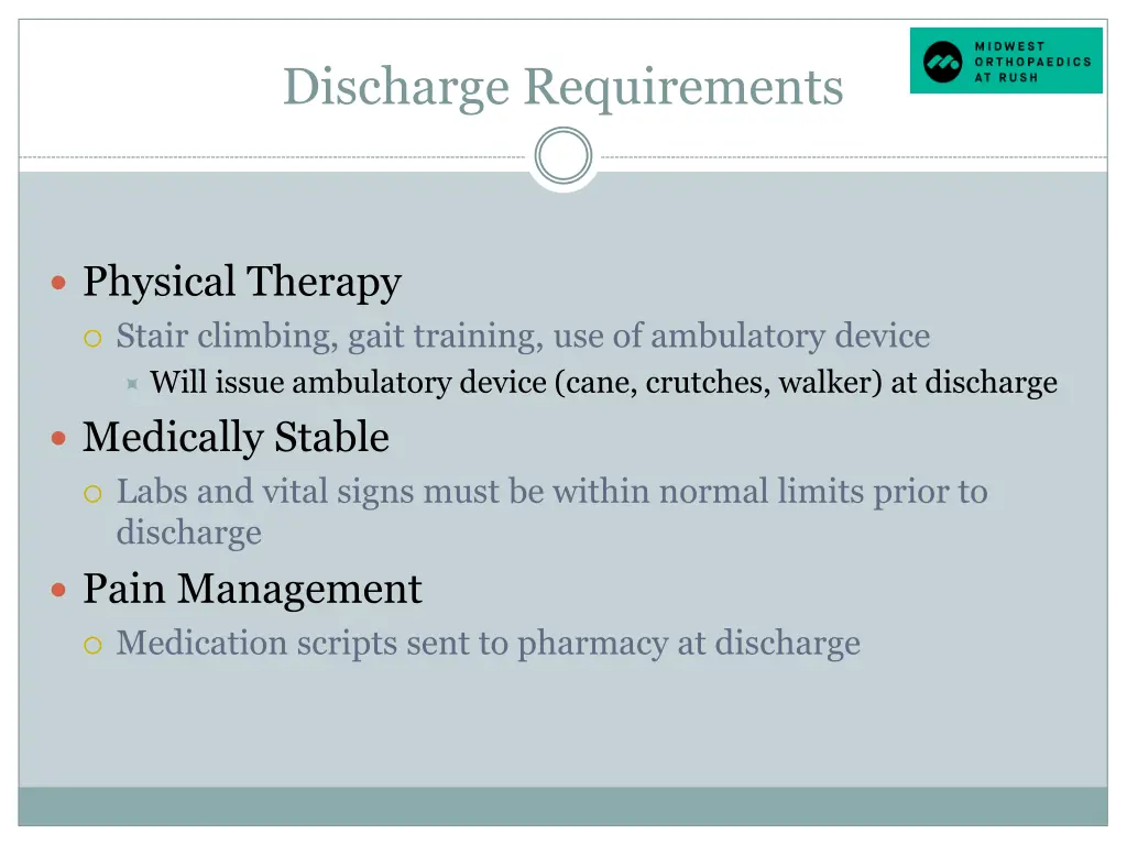 discharge requirements