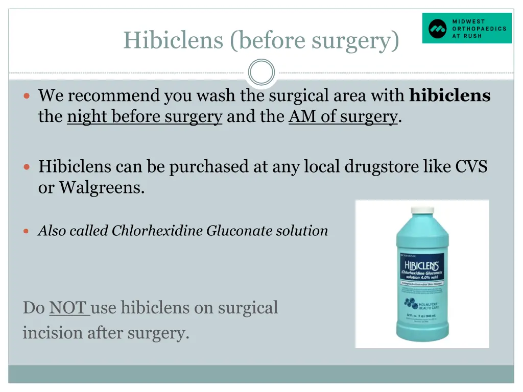 hibiclens before surgery