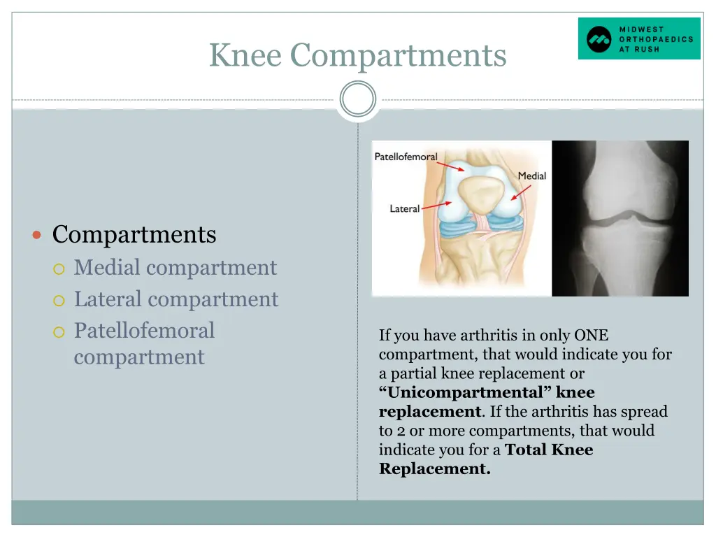 knee compartments