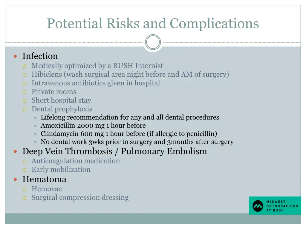 potential risks and complications