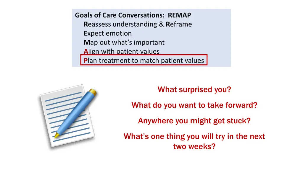 goals of care conversations remap r eassess