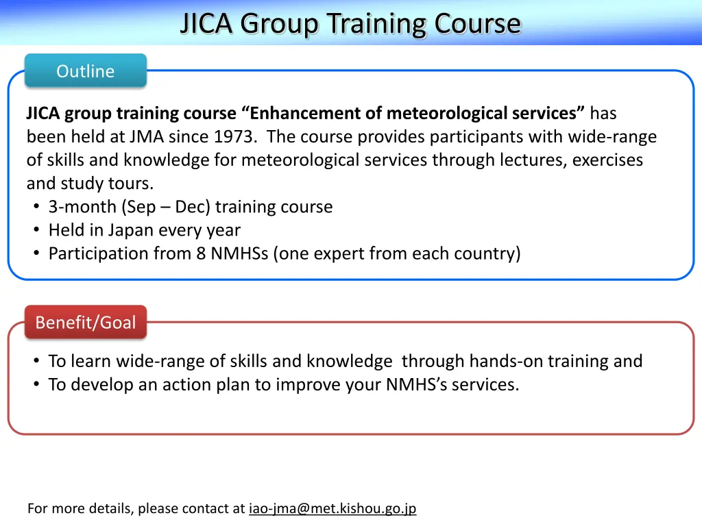 jica group training course