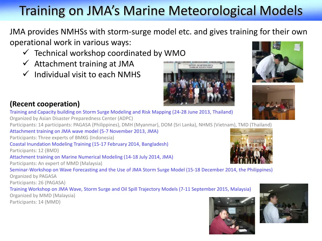 training on jma s marine meteorological models 1