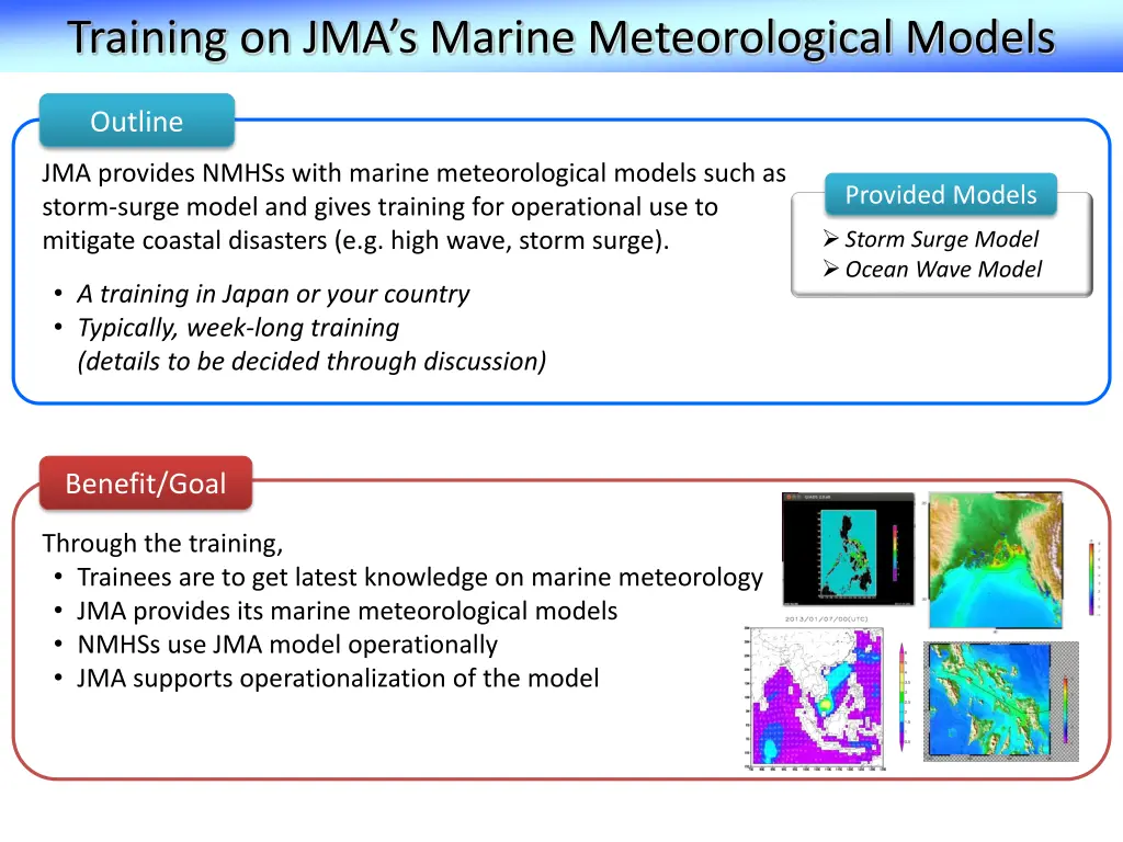 training on jma s marine meteorological models