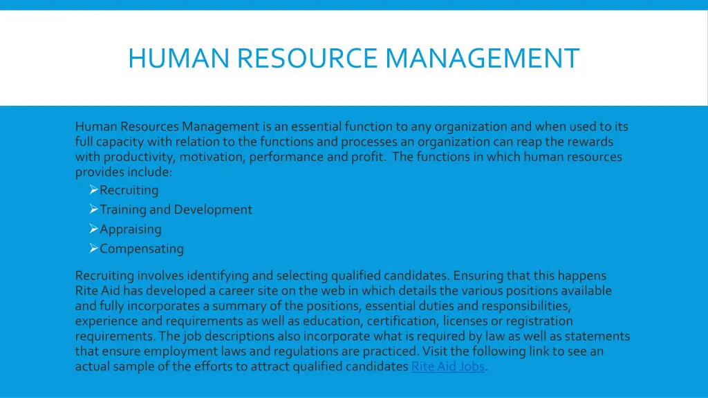 human resource management