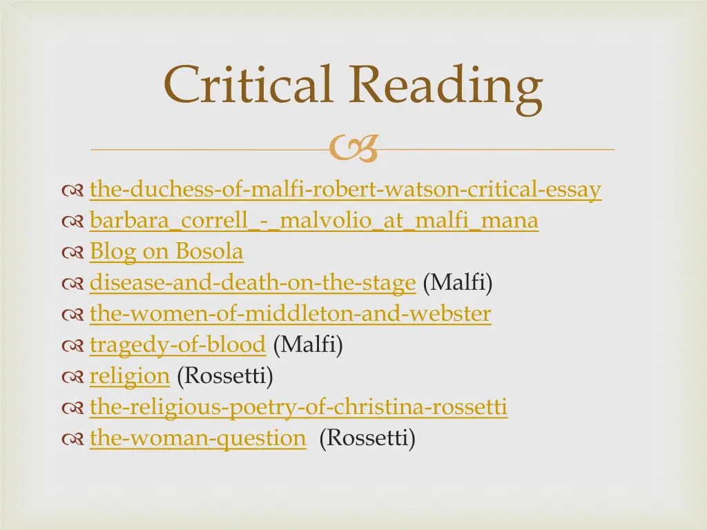 critical reading