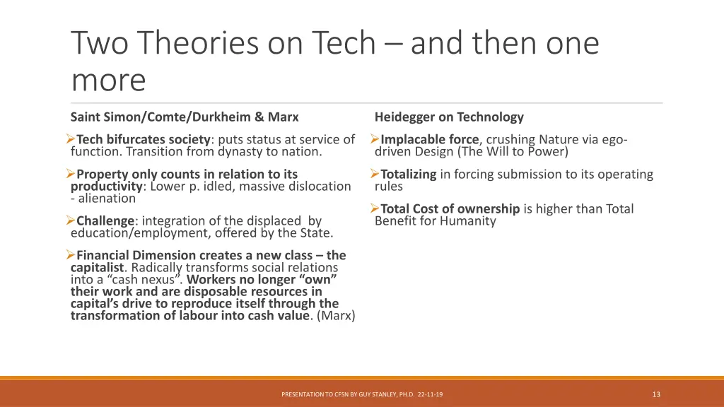 two theories on tech and then one more