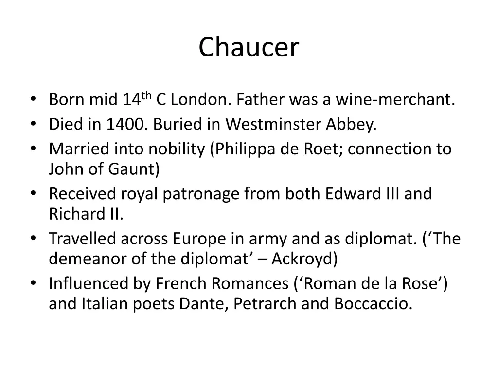 chaucer