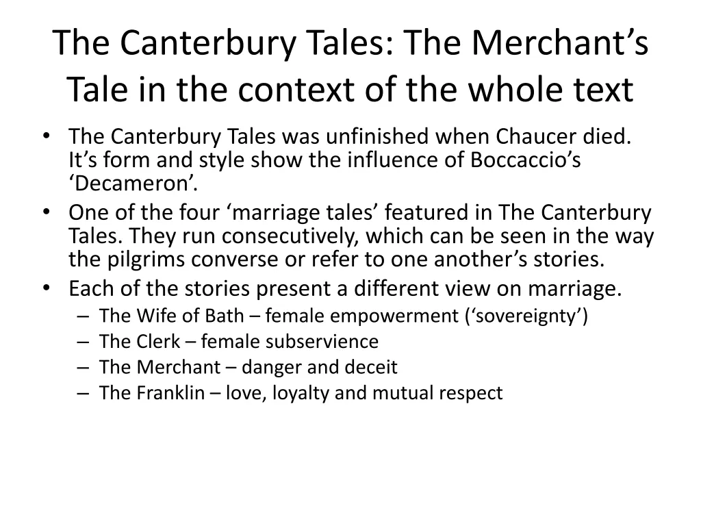 the canterbury tales the merchant s tale