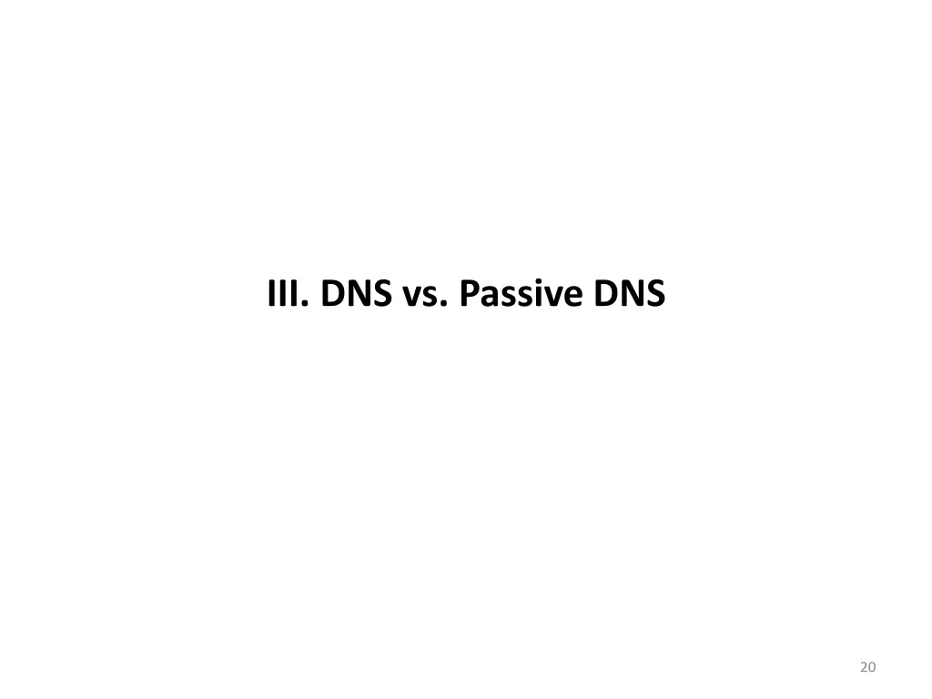 iii dns vs passive dns