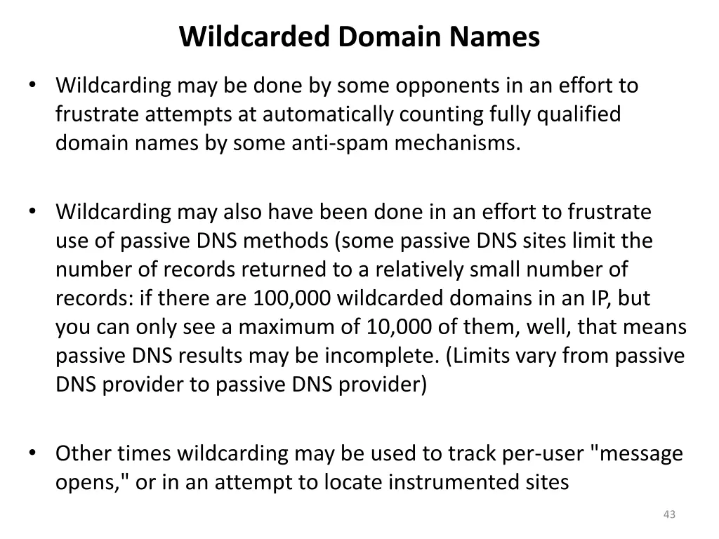 wildcarded domain names