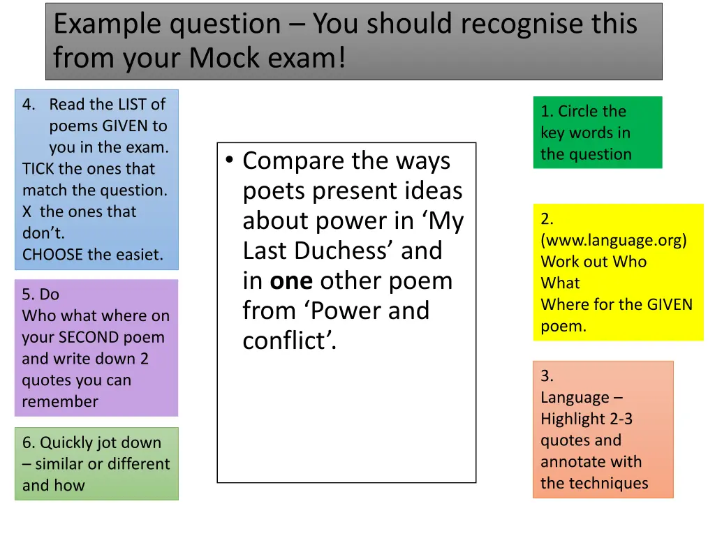 example question you should recognise this from