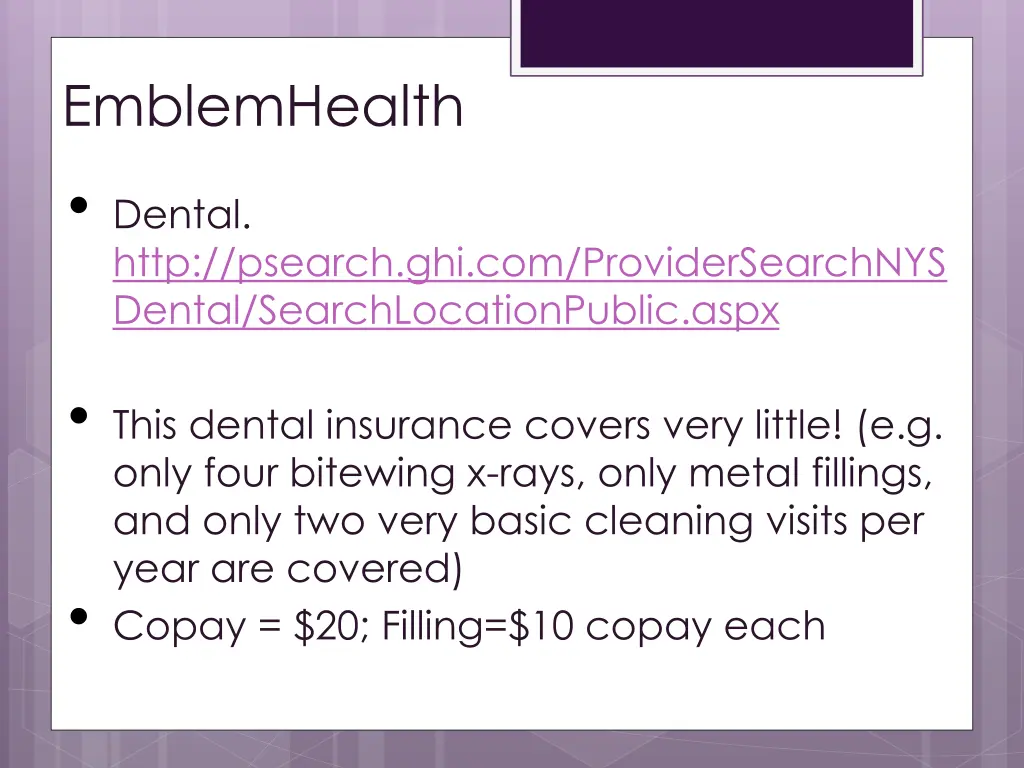 emblemhealth dental http psearch