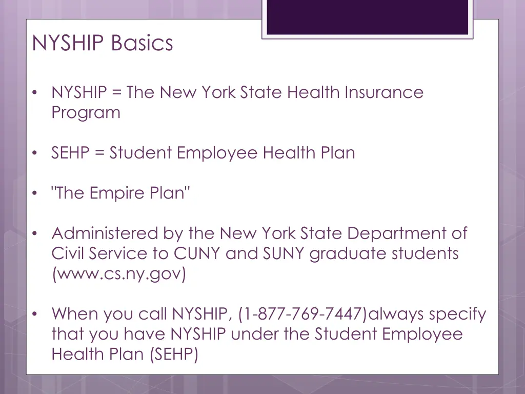 nyship basics