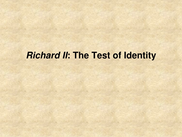 richard ii the test of identity