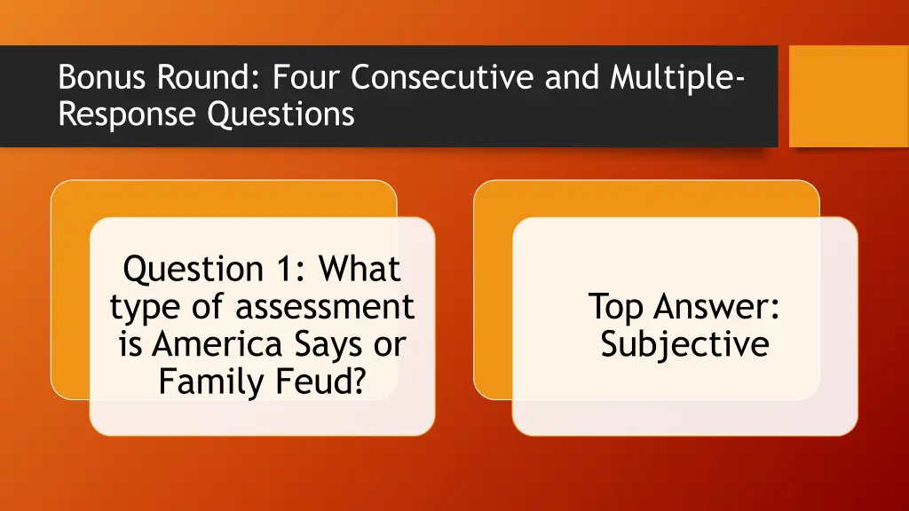 bonus round four consecutive and multiple