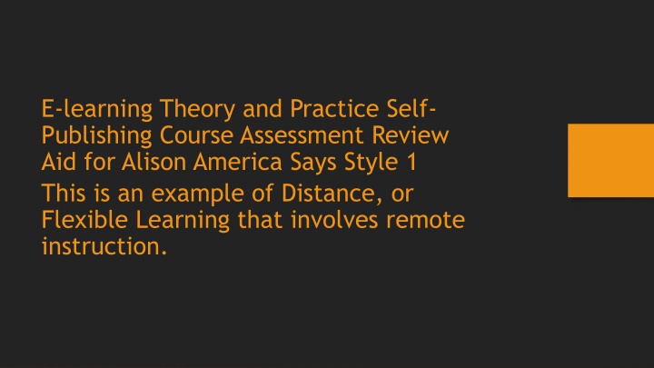 e learning theory and practice self publishing