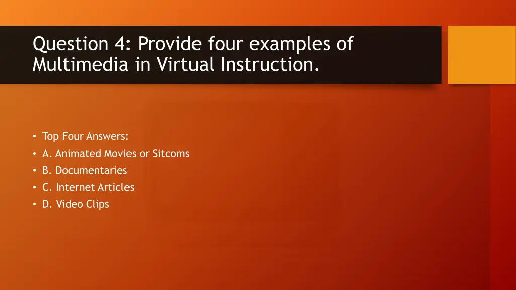 question 4 provide four examples of multimedia