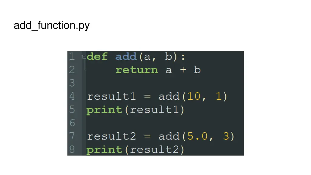 add function py