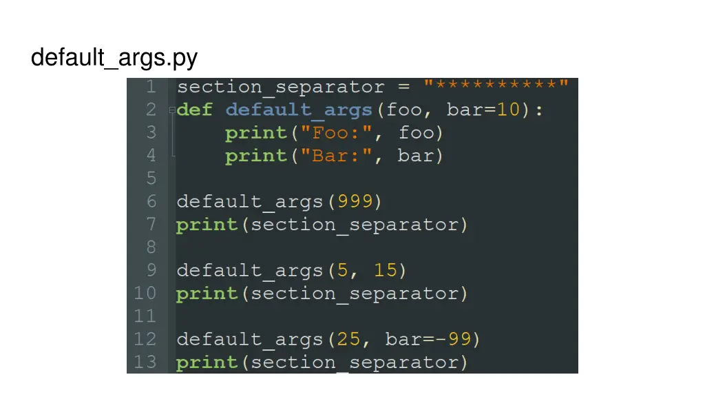 default args py