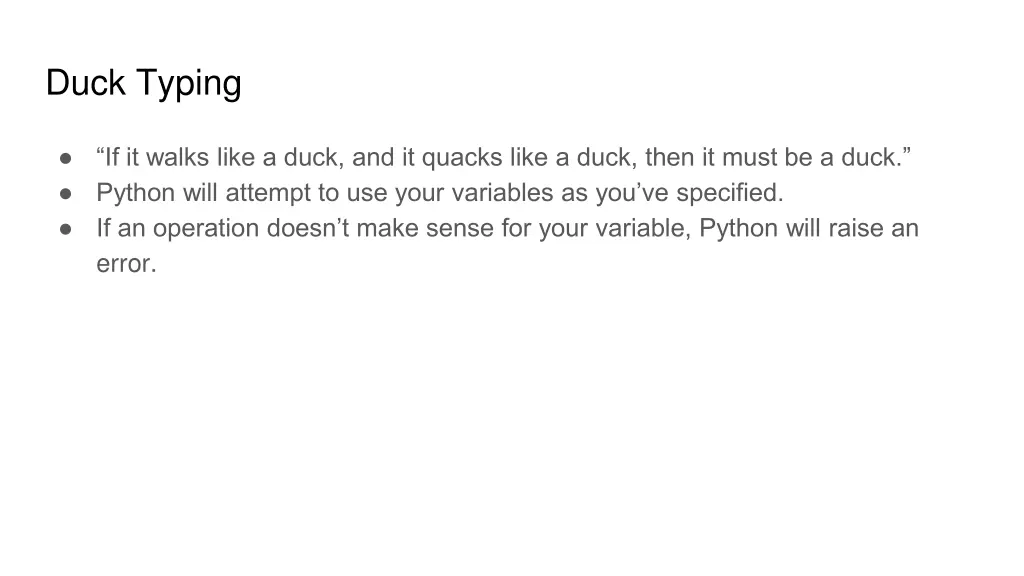 duck typing