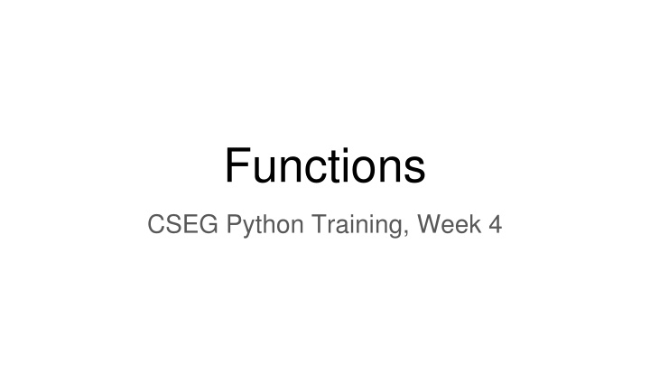 functions