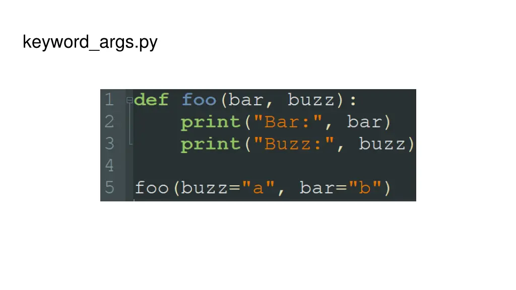 keyword args py
