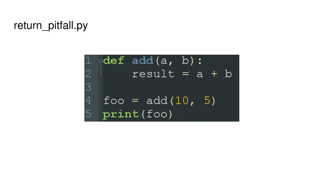 return pitfall py