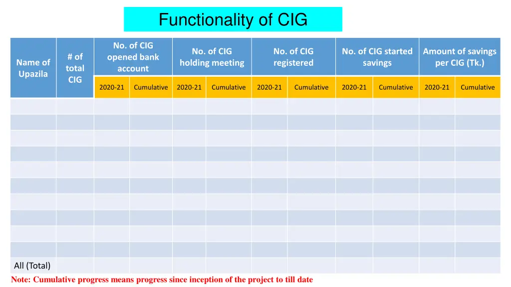 functionality of cig