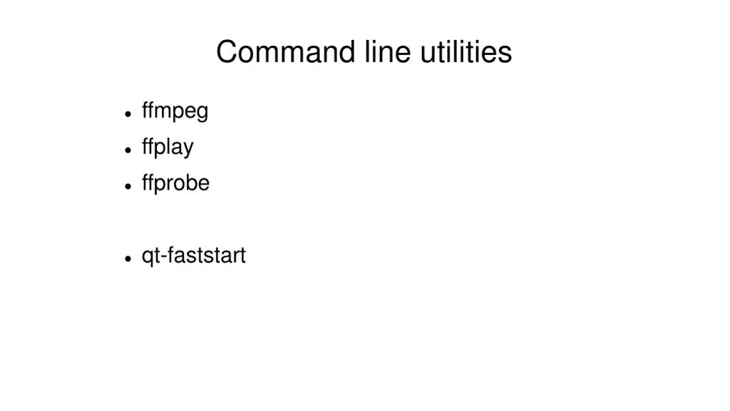 command line utilities