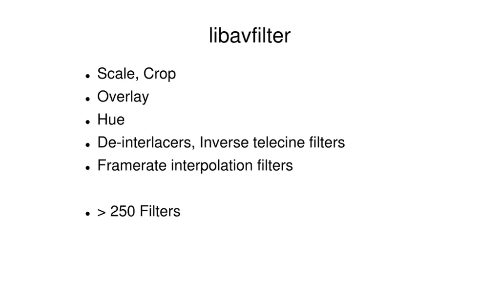 libavfilter