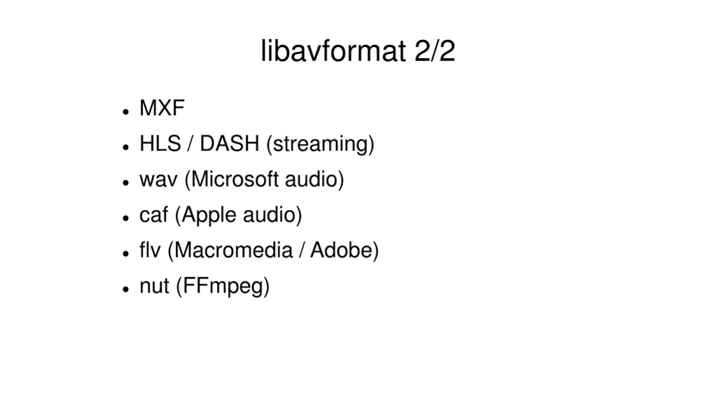 libavformat 2 2