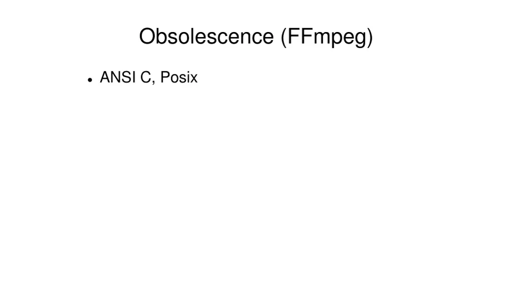 obsolescence ffmpeg