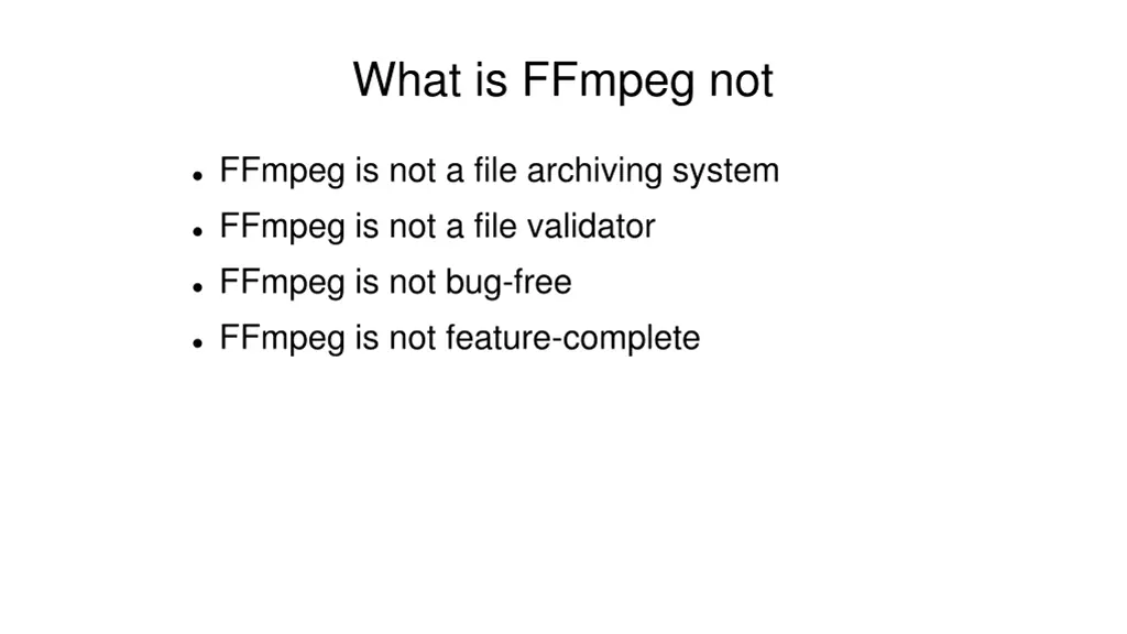 what is ffmpeg not