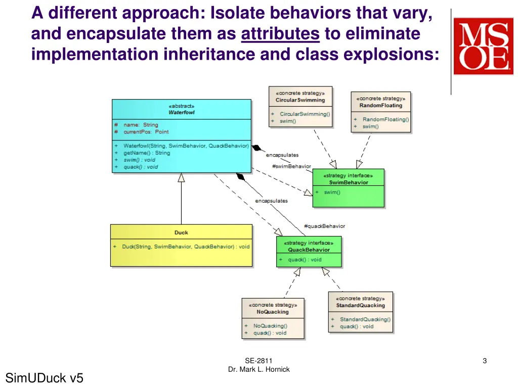 a different approach isolate behaviors that vary