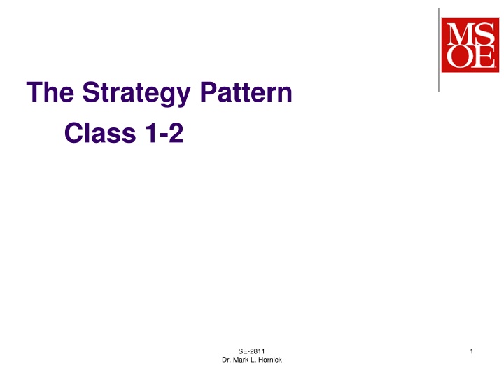 the strategy pattern class 1 2