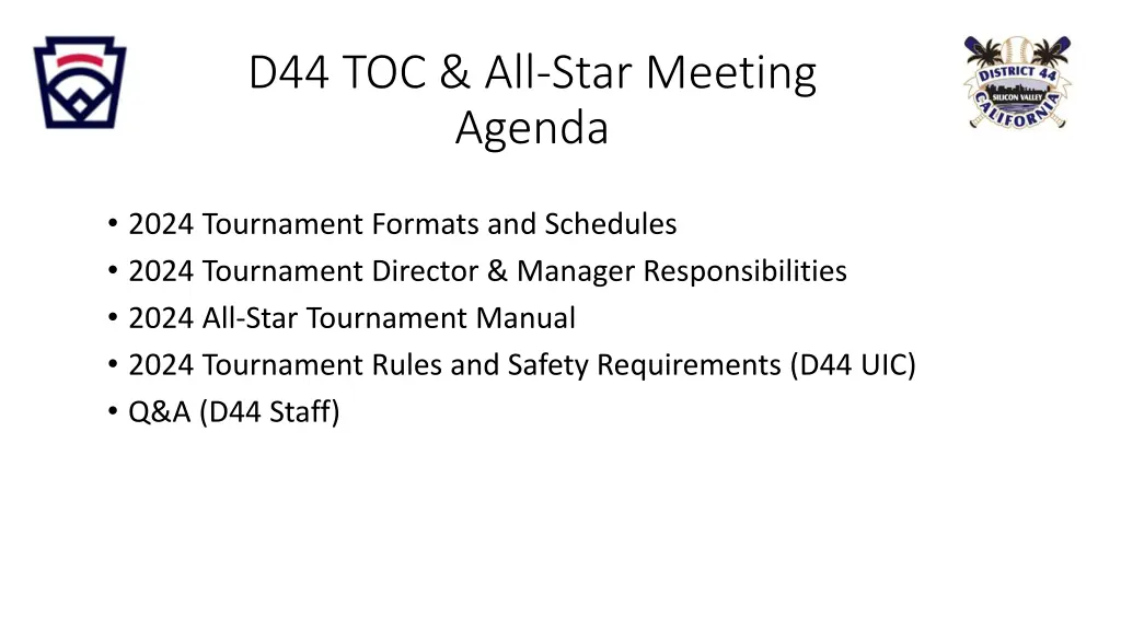 d44 toc all star meeting agenda