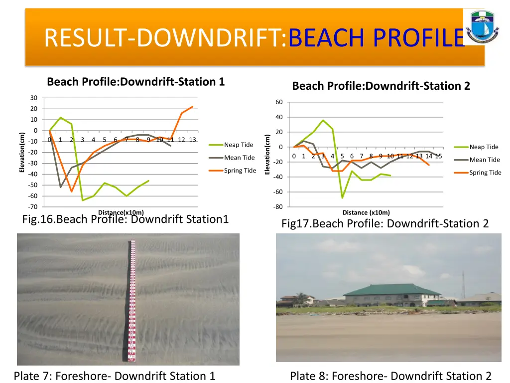 result downdrift beach profile