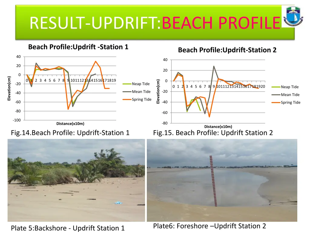 result updrift beach profile