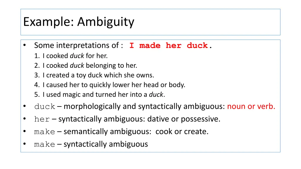 example ambiguity 1