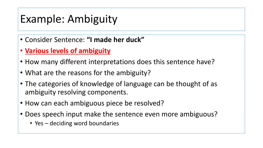 example ambiguity