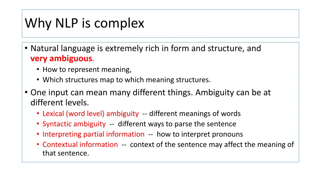 why nlp is complex