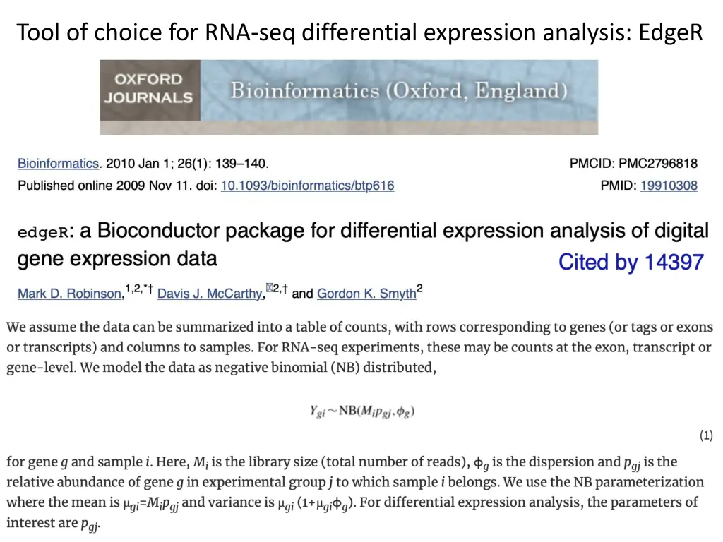 tool of choice for rna seq differential